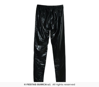 Svarta Metalliska Leggings – Maskeradkläder & Festkläder Vuxen