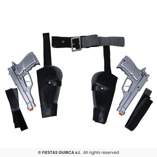 Hölster med 2 Pistoler – Maskeradtillbehör Vuxen