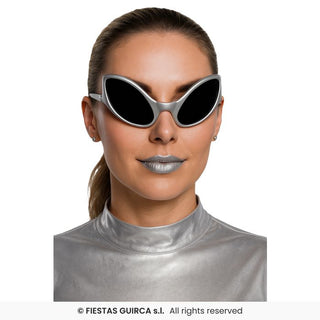 Silverglasögon Alien Goggles – Maskeradtillbehör Vuxen