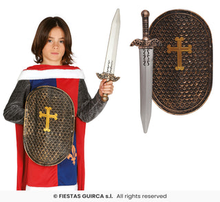Barnsköld 41 cm och svärd 48 cm, PVC