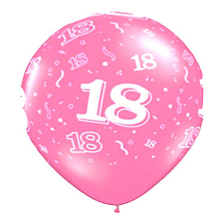 18år rosa pärlemo heliumballonger 78cm