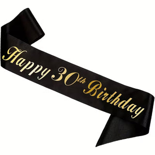 Happy Birthday Ordensband Med Årtal