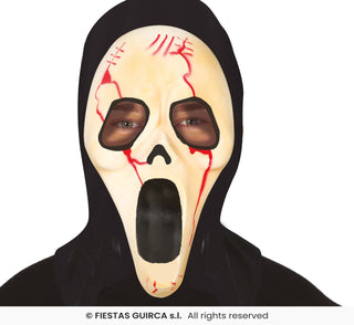 Blodig Mördar Mask med Huva PVC