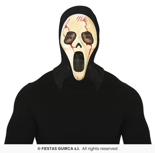 Blodig mördarmask med huva PVC