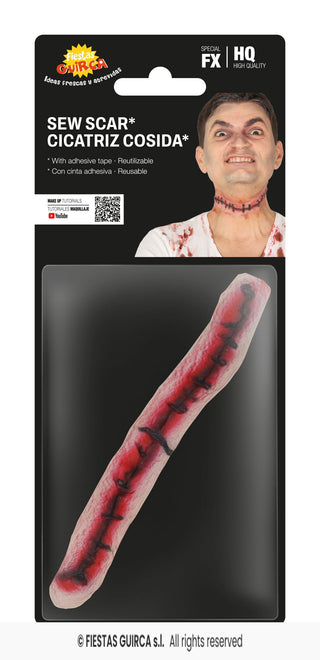 Söndersågat ärr, latex 25 cm