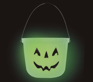 glow in the dark halloween pumpa hink 20cm