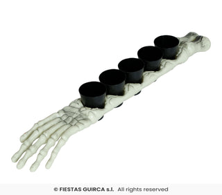 Skelett Arm 50cm med 5st Shot Glas