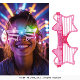 LED-stjärnglasögon, blandade färger