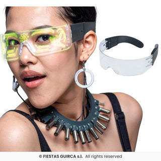 Futuristiska LED-glasögon, flerfärgade
