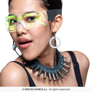 Futuristiska LED-glasögon, flerfärgade