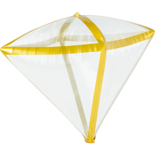 Diamant Guld Heliumballong 38cm x 43cm