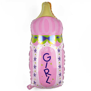 Foil balloon baby bottle it's a girl