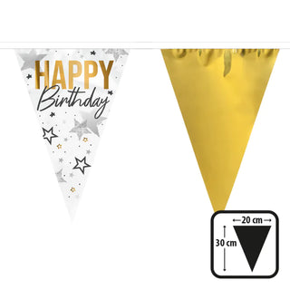 Vimpel Happy birthday (30 x 20 cm, 6 m)
