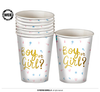 paper cups 6-pack it´sa boy or it´sa girl