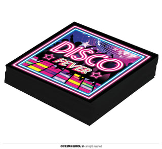 80-tals Disco servetter 16x16cm