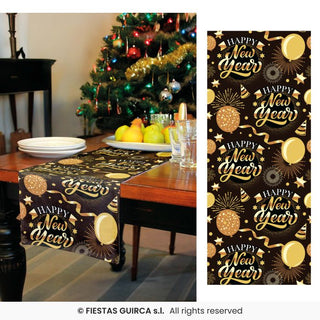 Nyårs Bordslöpare "Happy new year" 28cm x 3m