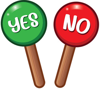 Yes Or No Sign 13X25 Cm