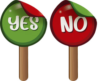 Yes Or No Sign 13X25 Cm