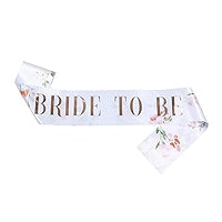 Ordensband Bride to be, Rose text med Blommor