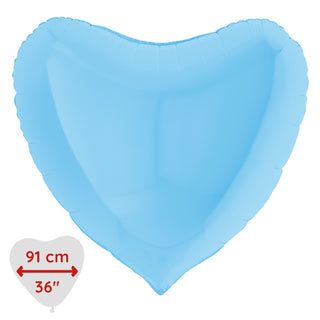 Foil balloon XL heart 36" with helium