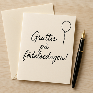 Handskrivet Gratulationskort