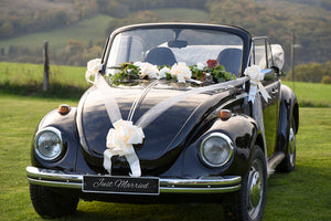 Car decoration Wedding White