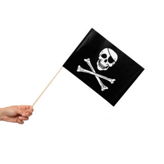 Hand-held Paper Flags Skull/pirate