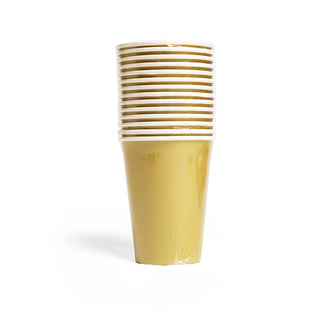 Pappersmuggar 210ml FSC – Guld, 14-pack