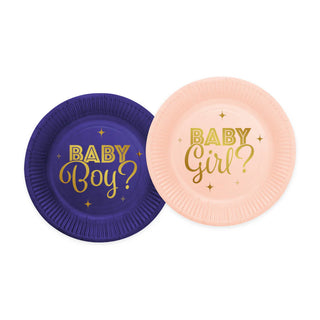 Gender Reveal Papperstallrikar 18cm 8-pack