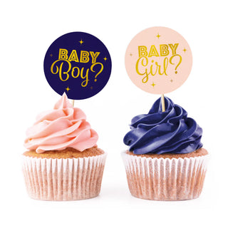 Gender Reveal Muffins Dekoration 12-pack