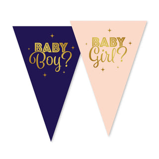 Gender Reveal Vimpel 20x30cm 10 m