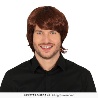 Lång peruk, brun In box