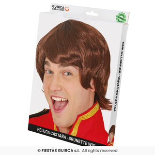 Lång peruk, brun In box