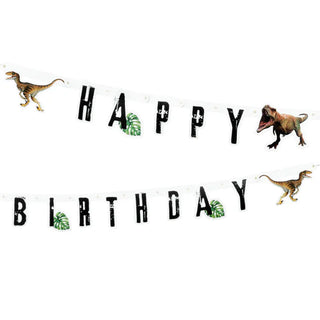 Bokstavsbanderoll T-Rex Happy Birthday, 2,05m