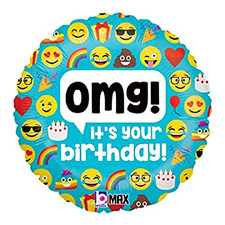 Foil balloon birthday emoji