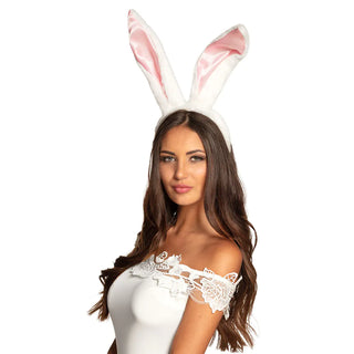 Tiara Big Bunny Ears White – Lekfull Nyårstiara