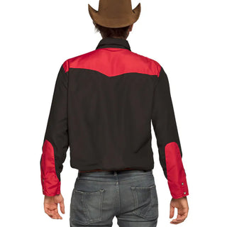 Skjorta Western, svart/röd (XL)