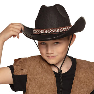 Cowboyhatt barn Tommy svart