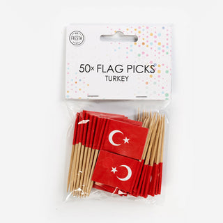 Cocktailflagga Turkiet 50-pack