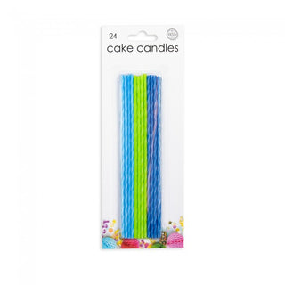 Cake candles Extra Long Blue Mix