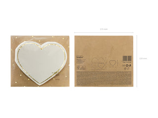 heart-shaped napkins white 20-pack 