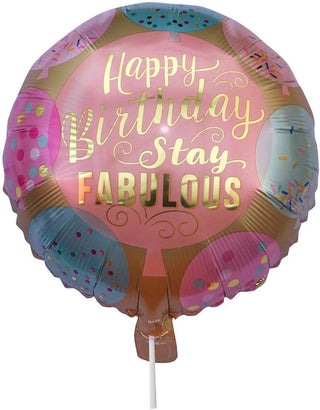 Foil balloon birthday stay FABULOUS