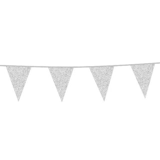 Mini Glitter pennant game silver