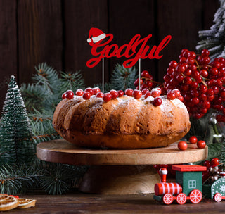 God Jul Tårtdekoration