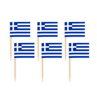 Cocktailflagga Grekland 50-pack
