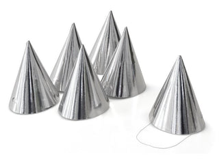 Silver Partyhattar 10-pack