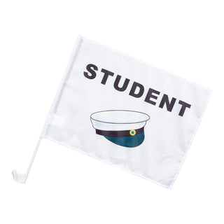 Studentflagga för bil, 2-pack