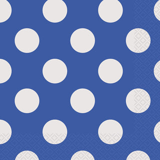 Napkins Blue with white dots