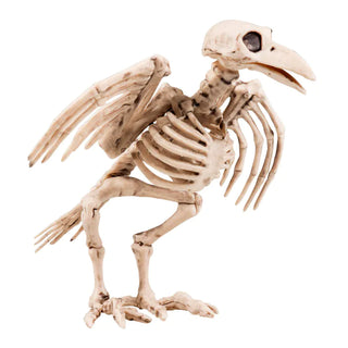 Skeleton Crow Standing decoration 18cm