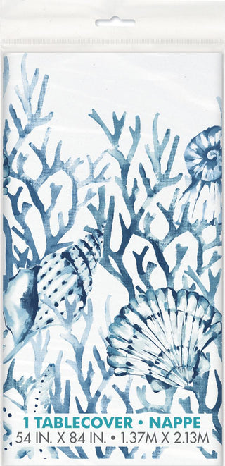 Tablecloth blue coral 137.16cm x 213.36cm